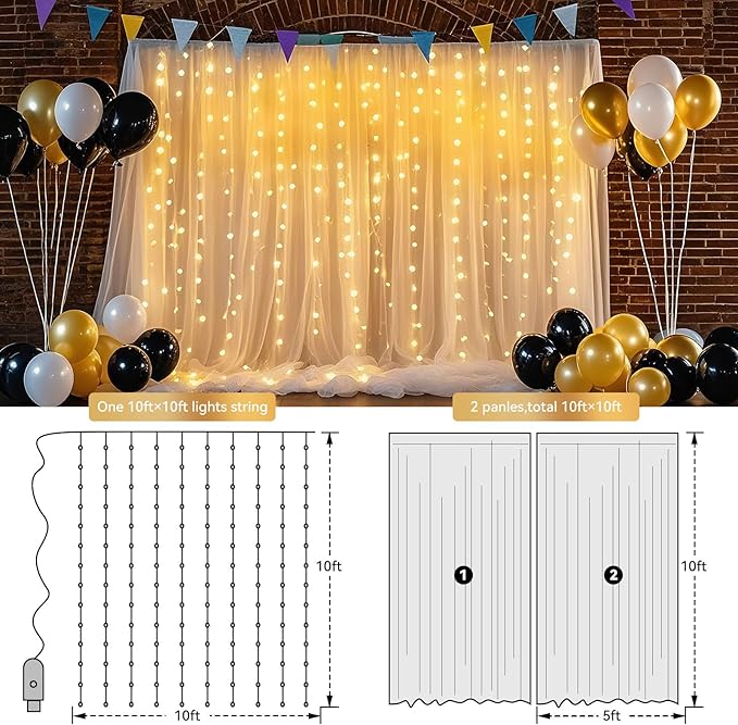 10×10ft Tulle Backdrop Curtains - Image 4