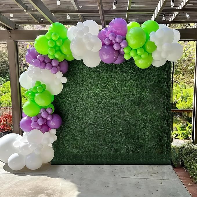 Green Purple White Balloons - Image 5