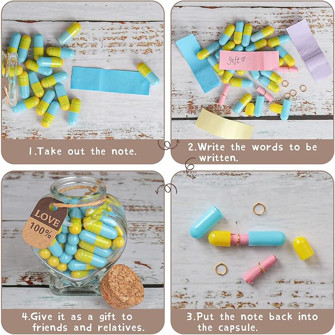 Capsule Letters Message in a Bottle, Lovely Notes Couples Gifts, Birthday - Image 4