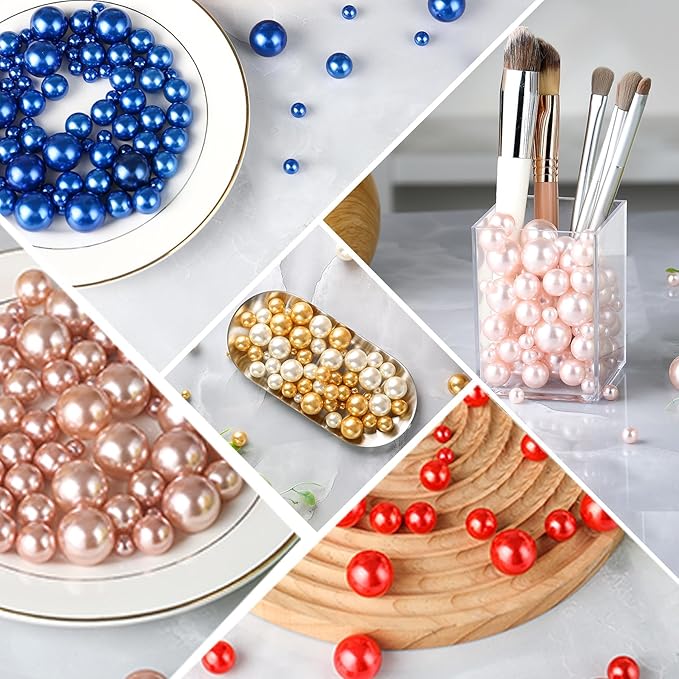 520Pcs Bluegreen Beads for Centerpieces Decor, Artifical Pearls Vase Filler - Image 5
