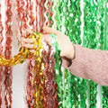 3 Pack Gold Green and Rose Gold Foil Curtain Party Decorations by CYLMFC