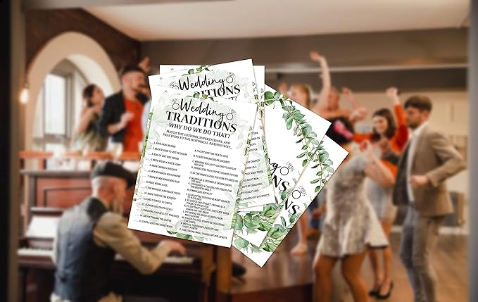 Bridal Shower Game Cards, Wedding Traditions Game, Tropical Jungle Theme - Image 6