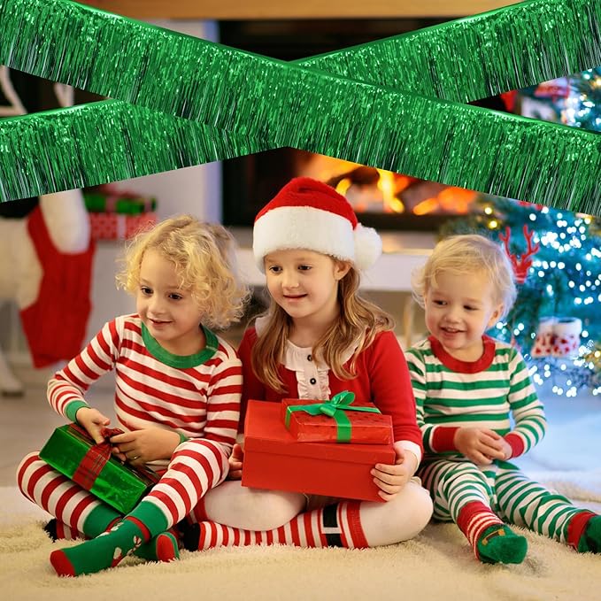 Green Christmas Decorations Tinsel Garland Parade Float Decorations - Image 2