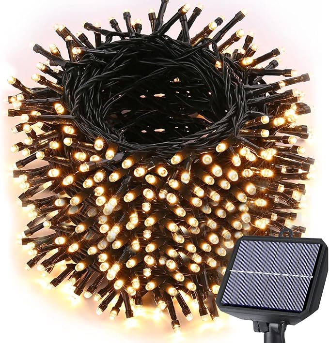 Toodour Solar Christmas Lights, 121ft 350 LED 8 Modes Outdoor Christmas String by Toodour