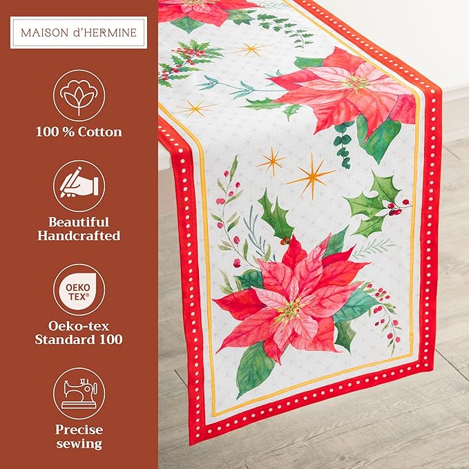 Maison d' Hermine Table Runner 100% Cotton Single Layer Table Runners 108 - Image 2