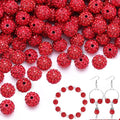 200pcs 10mm Red Rhinestone Beads by TINKRSTUFF