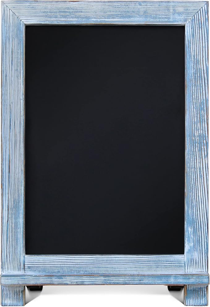 HBCY Creations Rustic Blue Wood Tabletop Chalkboard by HBCYCreations