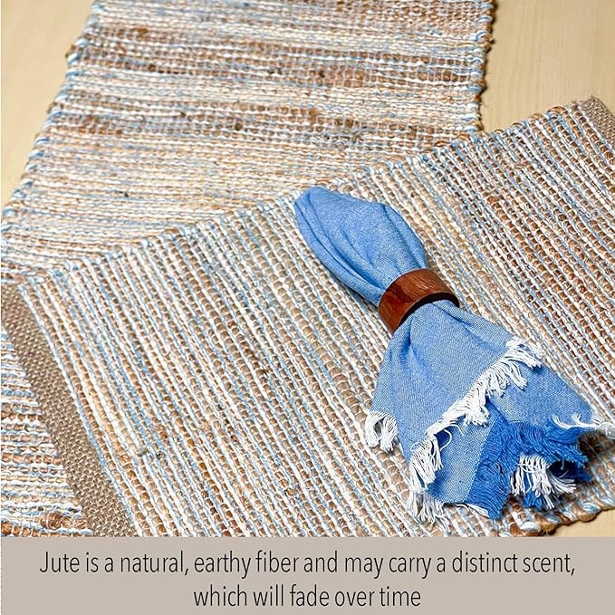 Chardin home Natural Jute Table Runner 13x36 Inch – Vintage Boho Rustic Table - Image 2