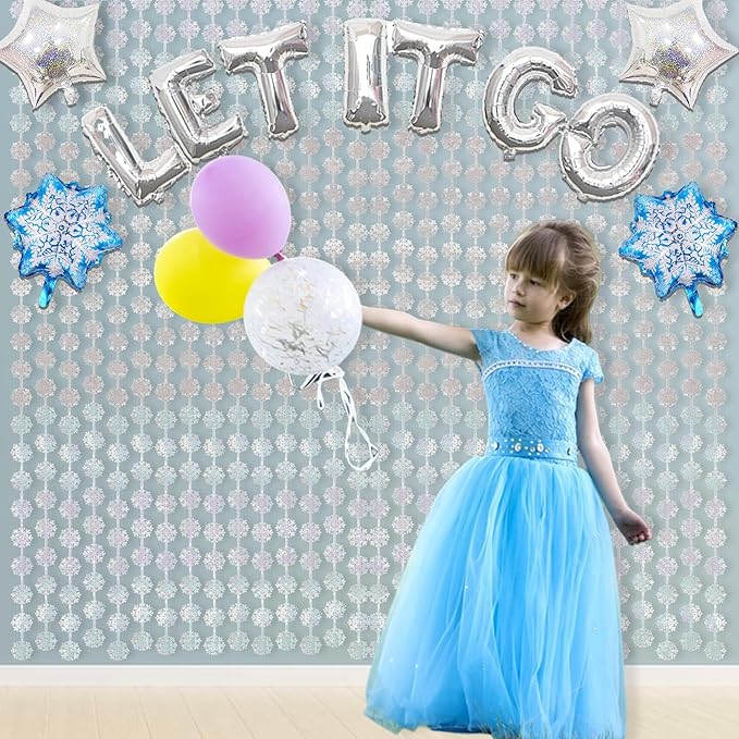 BRAVESHINE Silver Party Snowflake Backdrop - Image 9
