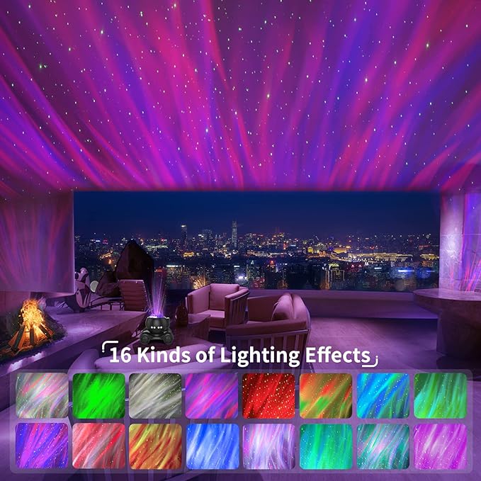ENOKIK Northern Light Projector, Aurora Star Projector Built-in Bluetooth - Image 2
