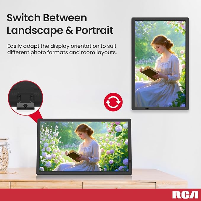 RCA 21.5" Large WiFi Digital Picture Frame Electric Uhale Frames - Image 6