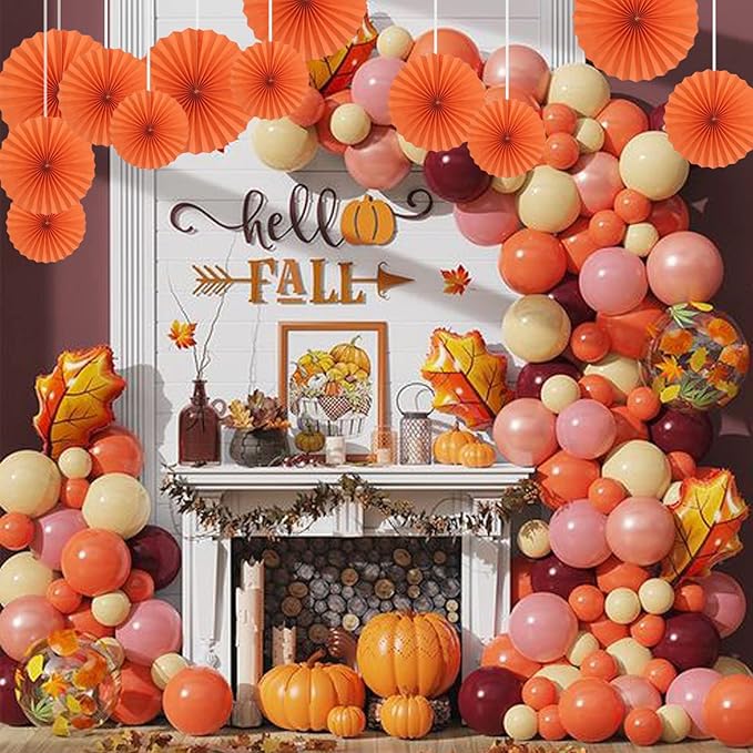 Orange Hallowmas Party Hanging Fans DIY Set - Image 7