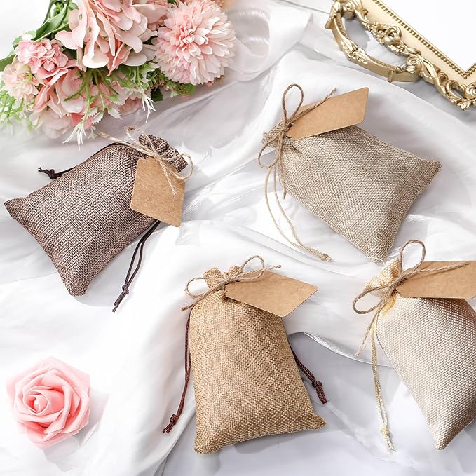 Woanger 100 Pcs Burlap Gift Bags - Image 7