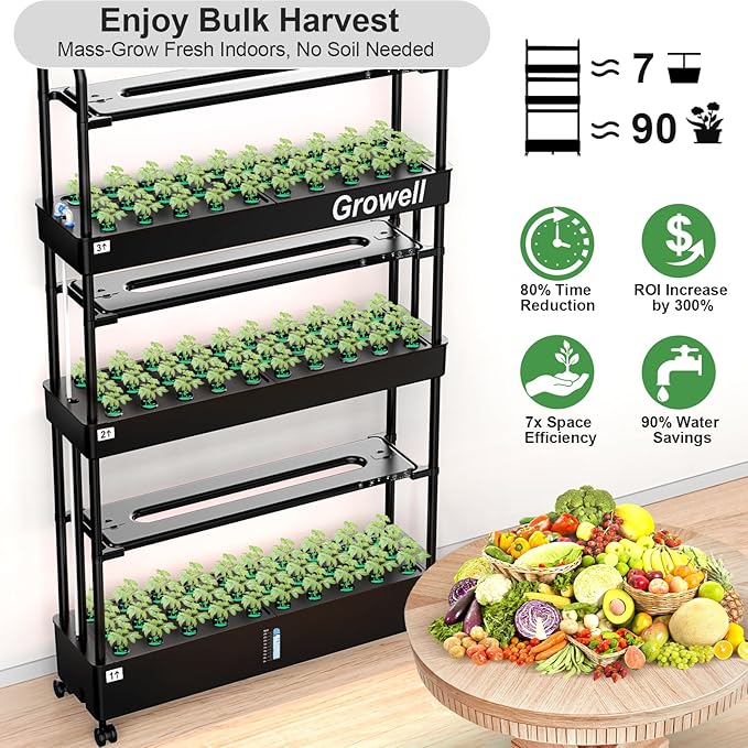 Large Hydroponics Growing System Kit, 90 Pods Vertical Hydroponic Garden - Image 2