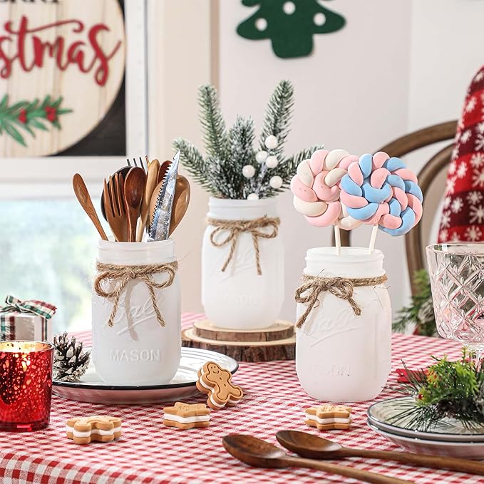 Mason Jars by Winter White, 3 Decorative Jars - Image 5