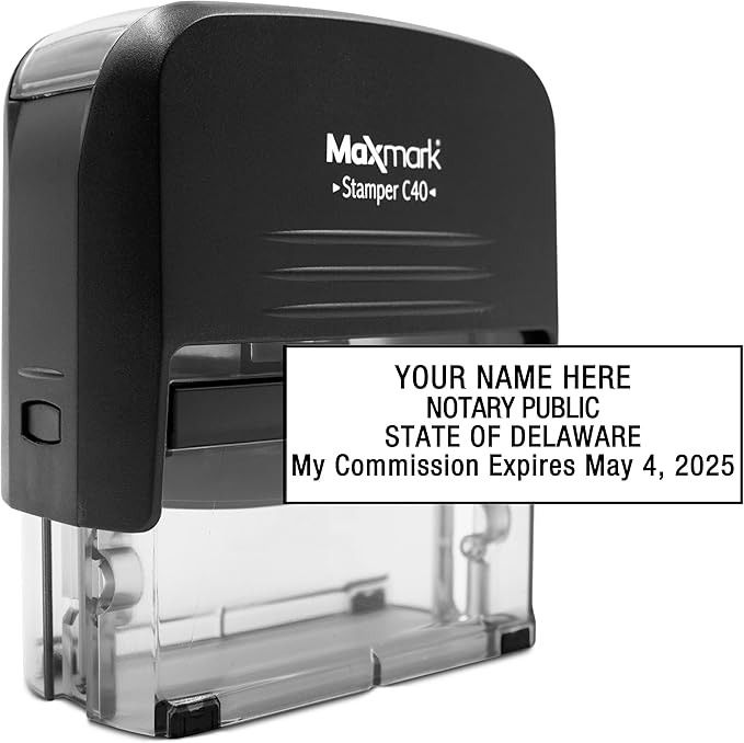 Notary Stamp for State of Delaware by Maxmark