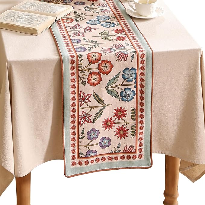 Decorative Linen Small Table Runner 63 Inches Long by bilingaier