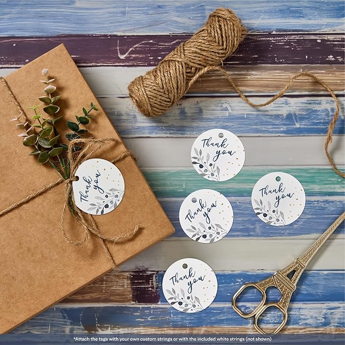 Avery Round Tags, Sure Feed Technology, Matte White, Strings Included, 120 Total - Image 2