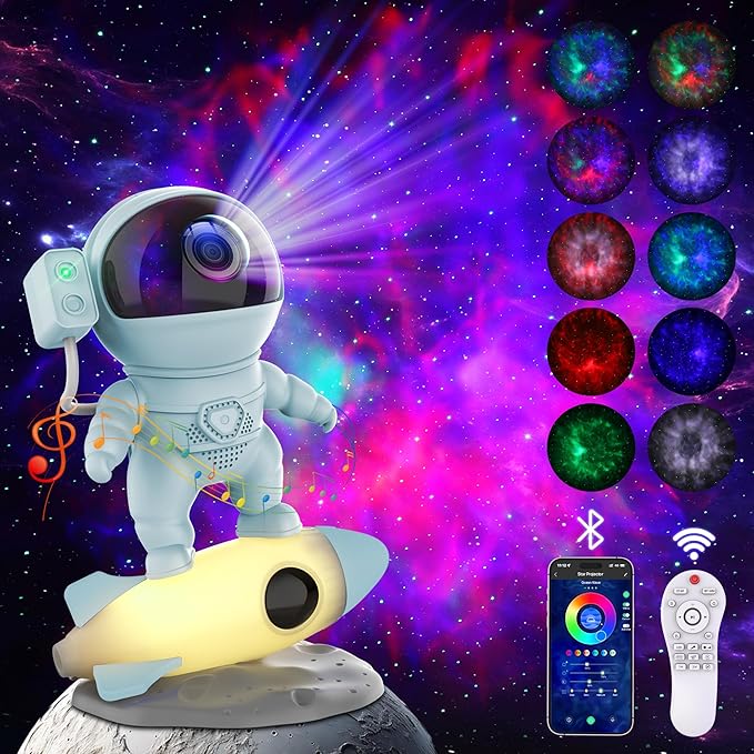 Astronaut Galaxy Projector, Star Projector Rocket Night Light by FlyEagle