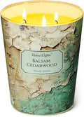 HomeLights Balsam Cedarwood Scented Candles | 34oz Soy Candles Industrial Chic by HomeLights