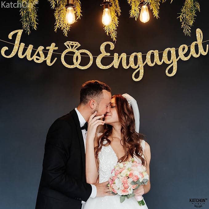KatchOn, Glitter Gold Just Engaged Banner - Image 6