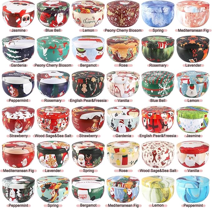36 Pack Christmas Scented Candles Set - Image 3