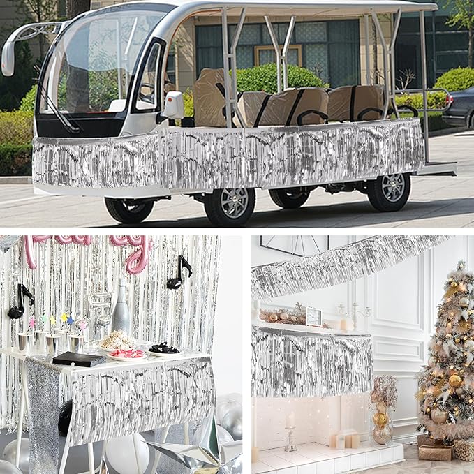 Silver Birthday Decorations Tinsel Garland Parade Float Decorations - Image 4