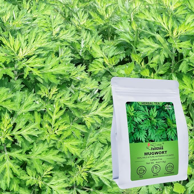 FullChea - 100% Pure Natural Dried Mugwort Herb Loose Leaf - 4oz/114g - - Image 2