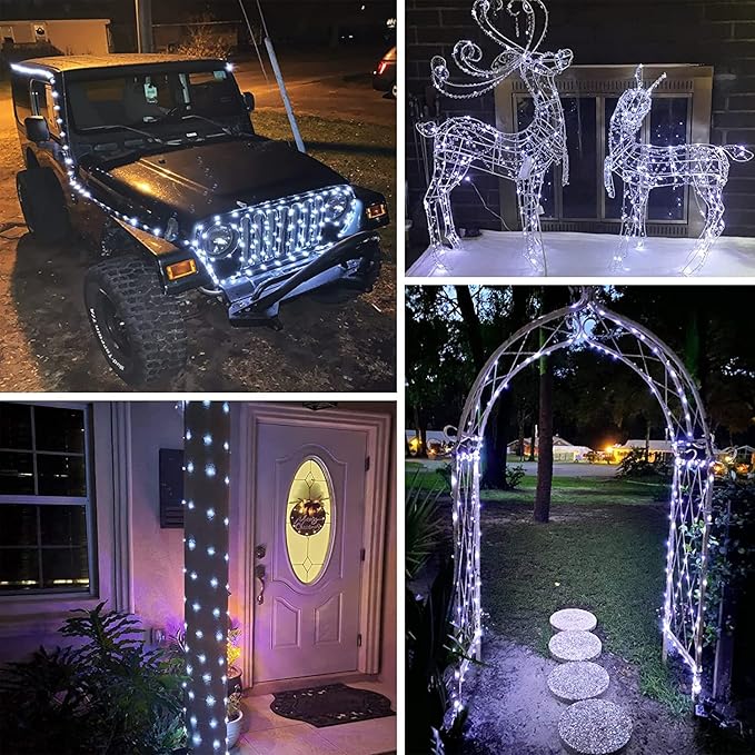 Cool White ⇋ Multicolor 66Ft 200LED Fairy Lights Plug in - Image 2