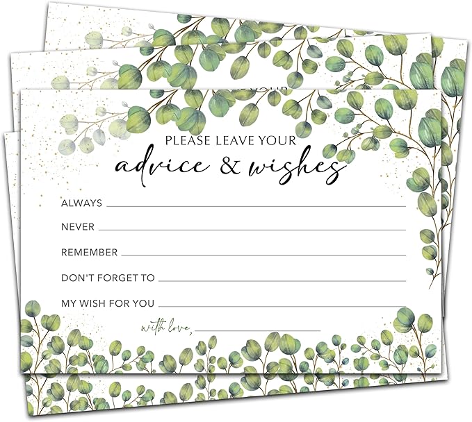 Advice And Wishes Cards, Leaf Theme Advice Cards by Unknown
