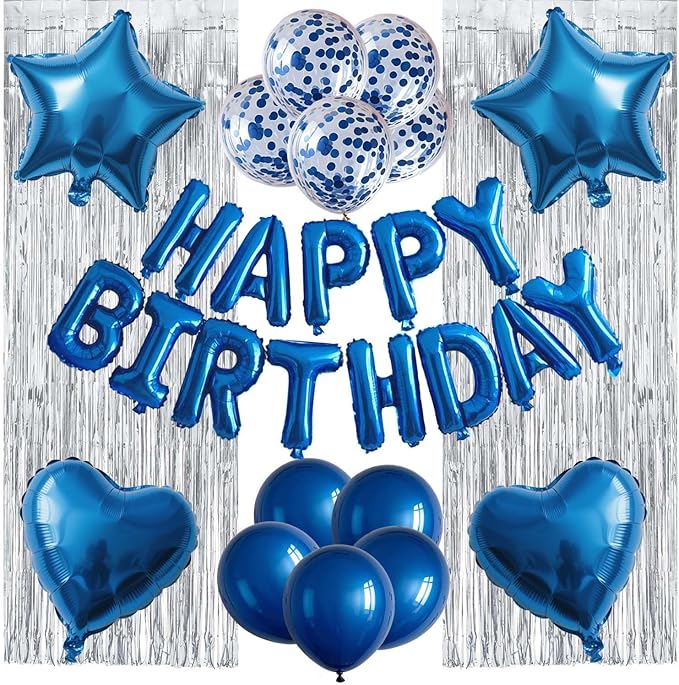 29 Pcs Blue Birthday Party Decorations by WEIKA