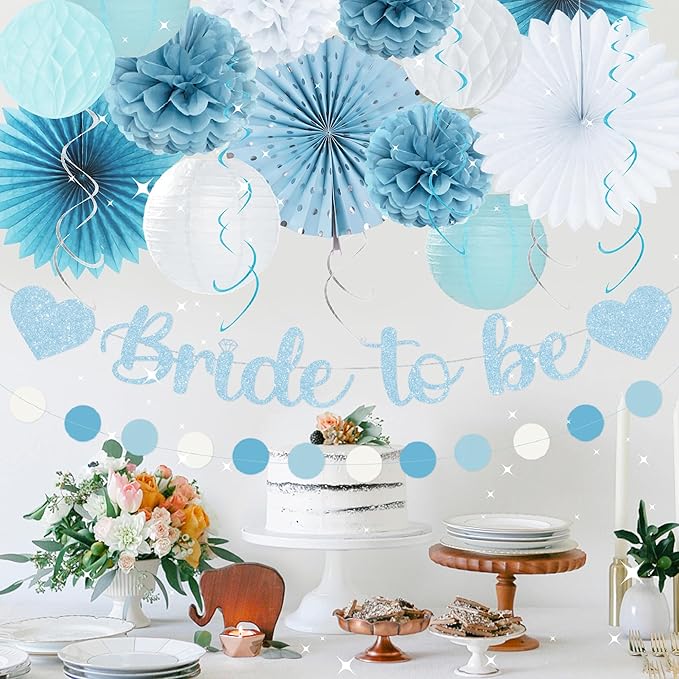Holkcog Blue White Bachelorette Party Decorations, Wedding Decoration - Image 4