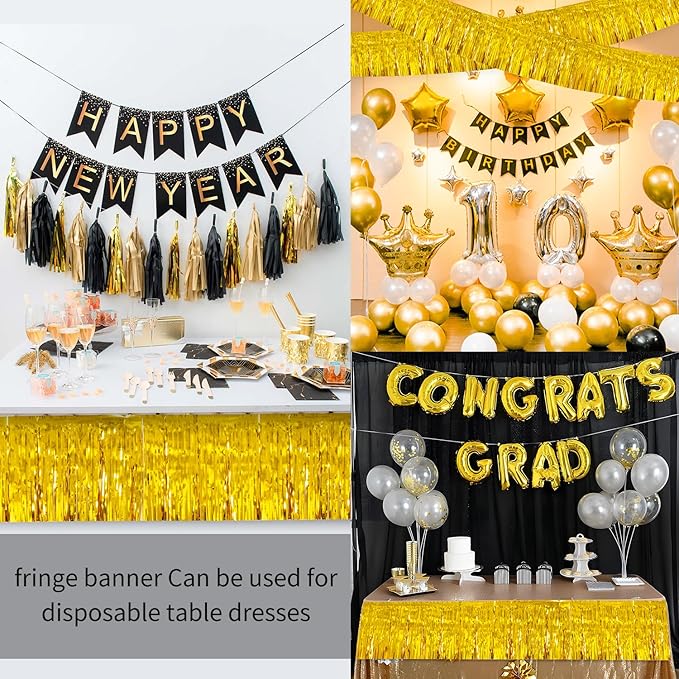 Gold Birthday Decorations Tinsel Garland Parade Float Decorations - Image 3