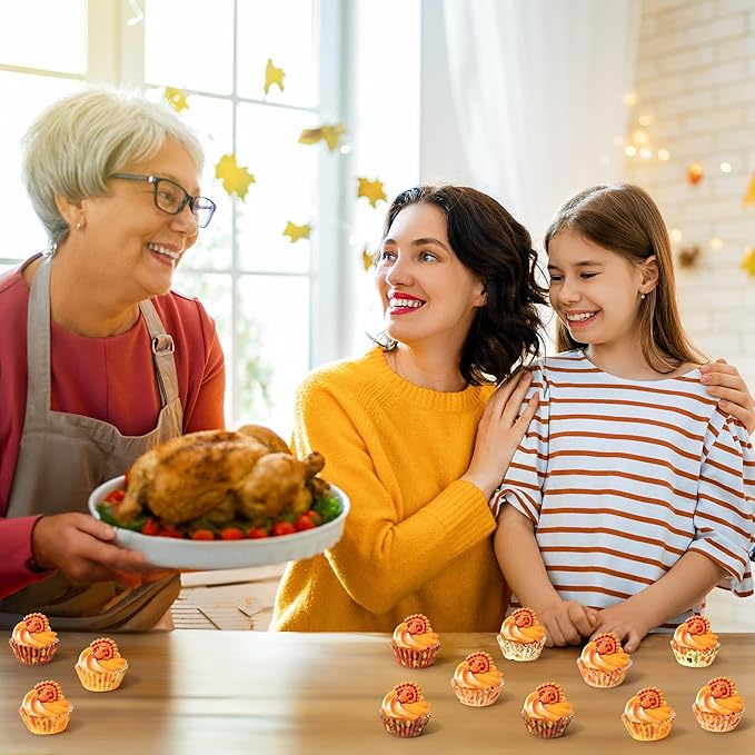 COcnny Thanksgiving Mini Cupcake Liners - Image 4