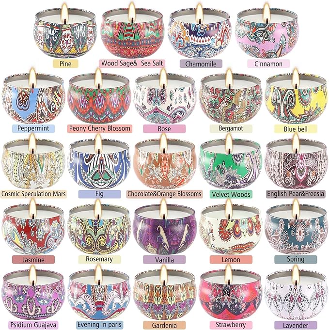 Scented Candles Gift Set, 2.5 oz Soy Wax Aromatherapy Candle - Image 2
