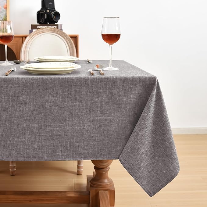 Fitable Linen Textured Square Tablecloths 2 Pack, Washable Fabric Table Clothes - Image 7
