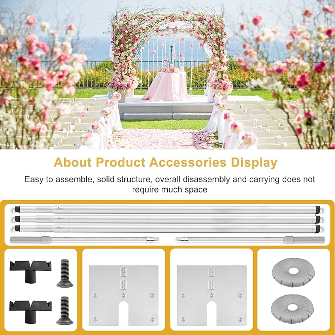 Jiang&Rong 10x10Ft Three Crossbar Backdrop Stand - Image 4