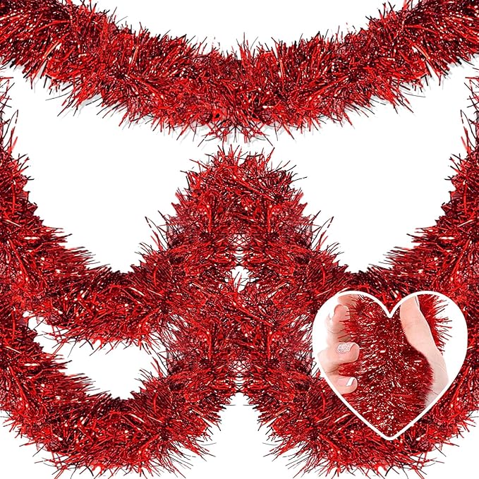 25 Feet Metallic Twist Tinsel Garland by Mebiornt