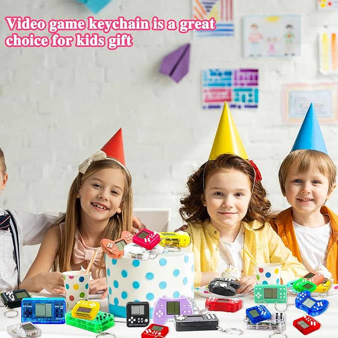 36 Pack Video Game Keychain Mini Square Handheld Video Game Key Chain - Image 7