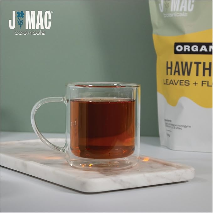 J MAC BOTANICALS Organic Hawthorn Leaves and Flower Dried Hawthorne leaf tea - Image 3