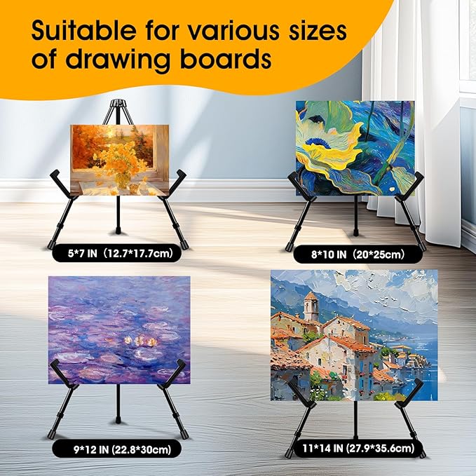 AROIC 12 Pack 14'' Tabletop Easels, Adjustable Portable Table Top Easel - Image 5