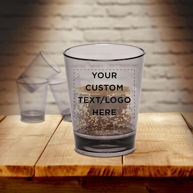 Custom Translucent Plastic Shot Glasses 1.5 oz. Set of 50, Personalized Bulk - Image 8