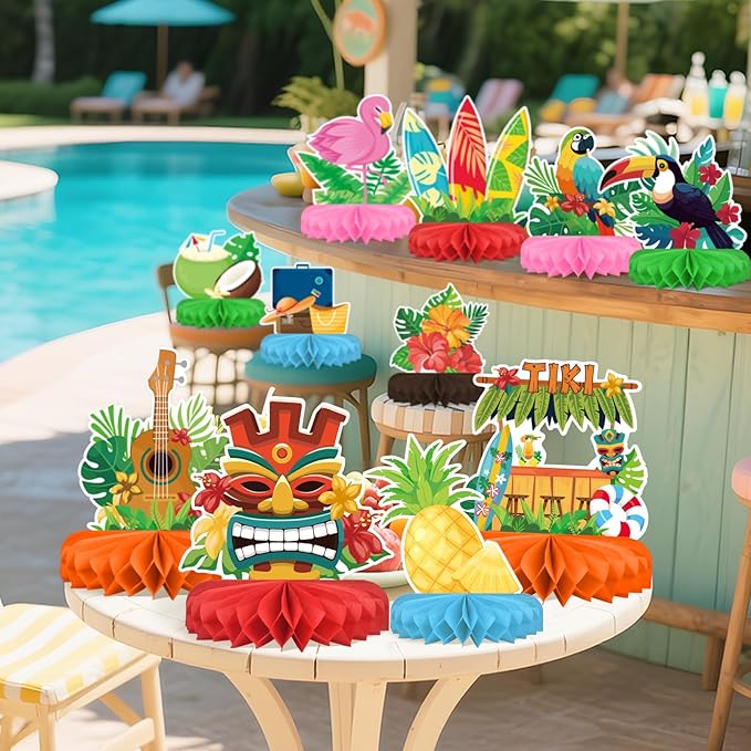 Hawaiian Luau Party Decorations Set: Aloha Theme Table Decoration - Image 6