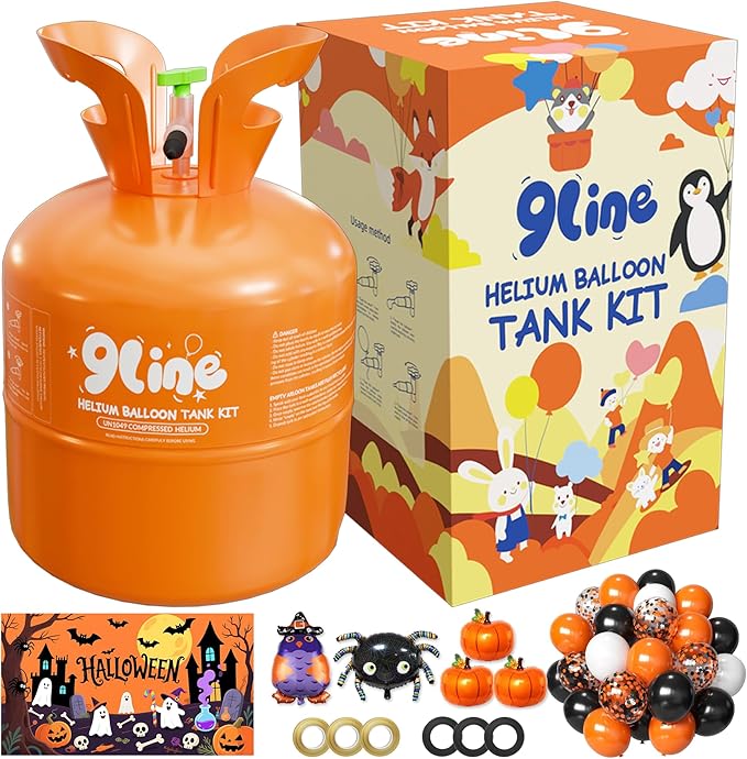 13L Helium Tank Up To 50 Latex Balloons, Helium Tank by 9LINE