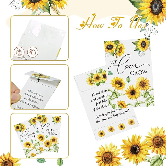 Cinrobiye 50 Sets Let Love Grow Wedding Favors - Image 3
