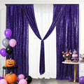 Eternal Beauty Purple Sequin Backdrop Curtains, Halloween Shimmer Back Drop by EternalBeauty