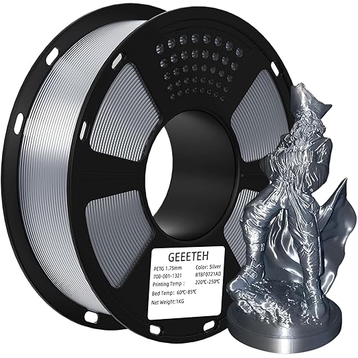 Geeetech PETG Filament 1.75mm, 1 KG Spool 3D Printer Filament, High-Toughness by GEEETECH