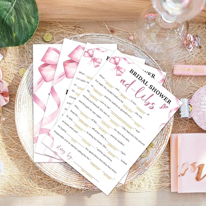 Bridal Shower Games 30 Guests, Ad-Libs Bridal Shower Wedding Games - Image 3