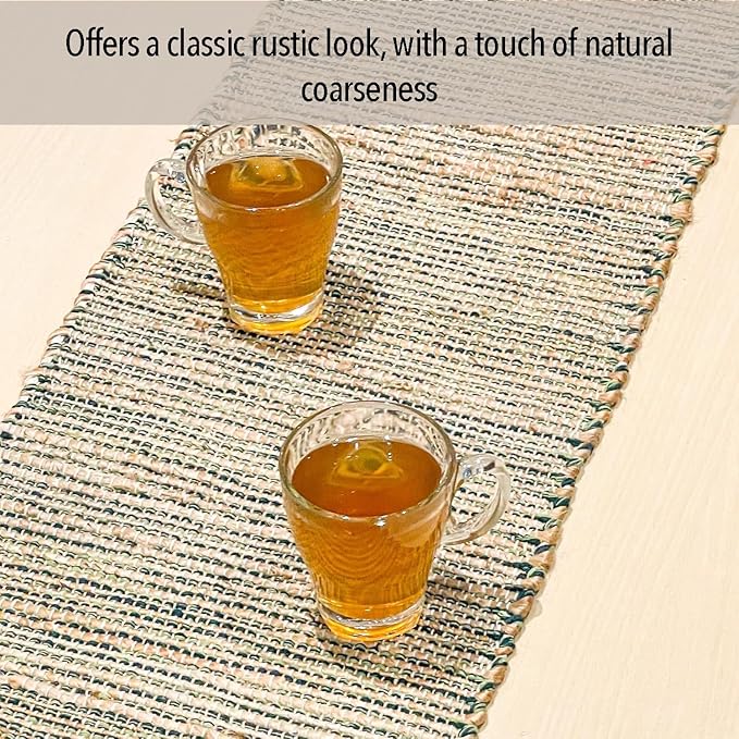 Chardin Home Natural Jute Table Runner 13x72 Inch – Vintage Boho Rustic Table - Image 5