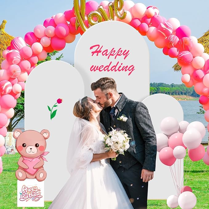Wedding Arch Backdrop Stand Set of 3, Metal Stand - Image 5